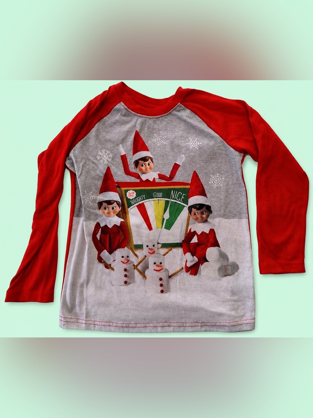 KIDS THE ELF ON THE SHELF PAJAMA TOP - SIZE 8